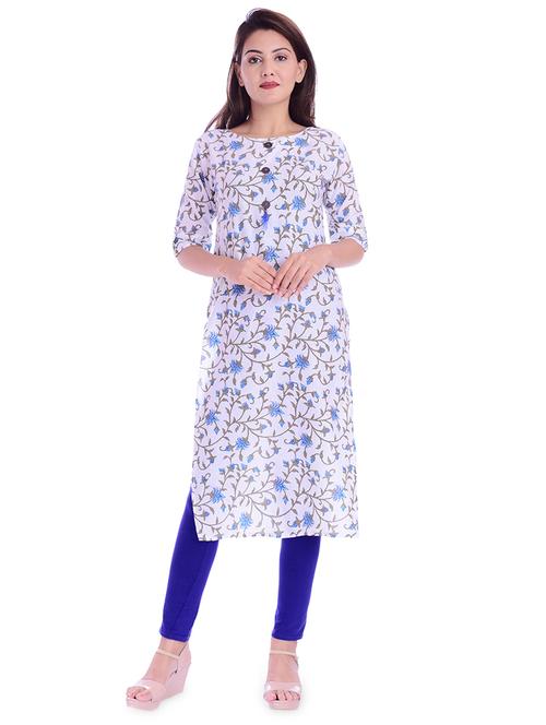 floral straight kurta - 16784335 - Very Small Image - 1
