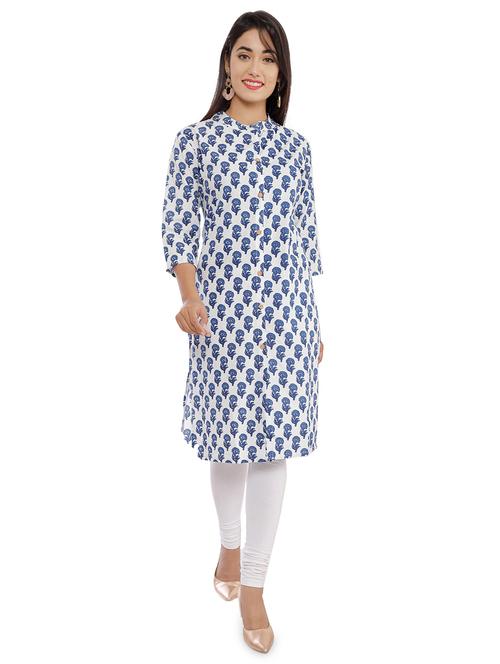 floral straight kurta - 16784344 - Very Small Image - 1
