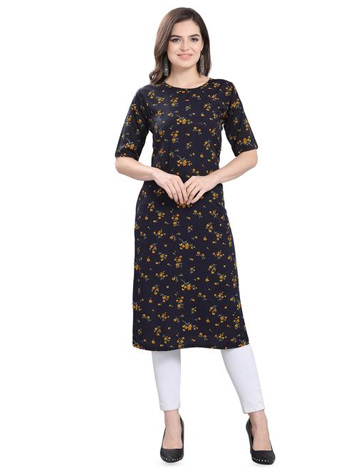 floral print straight kurta - 16784933 - Very Small Image - 1