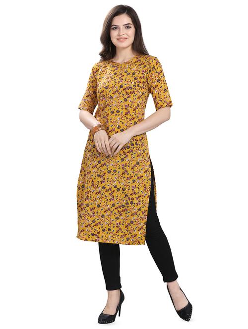 floral print straight kurta - 16784937 - Very Small Image - 1