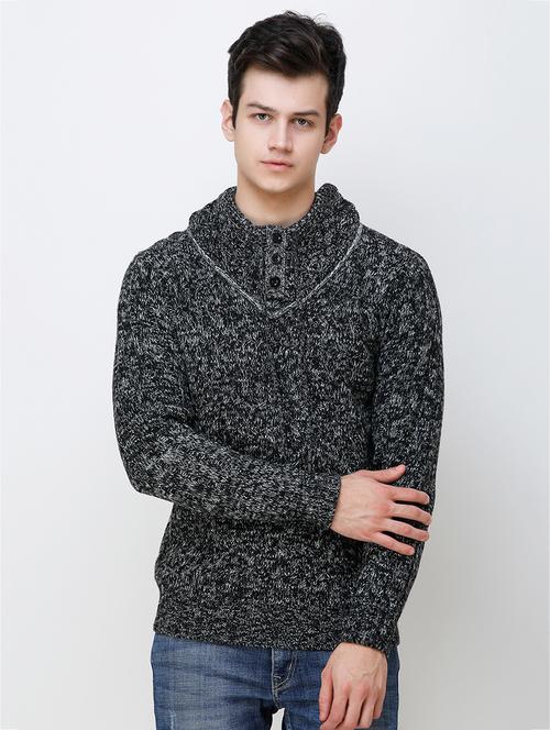 grey solid woolen pullover - 16784945 - Very Small Image - 1