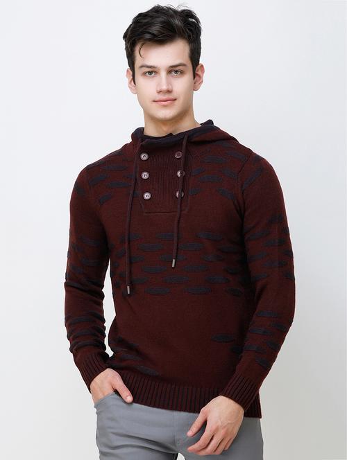 red self design woolen pullover - 16784963 - Very Small Image - 1