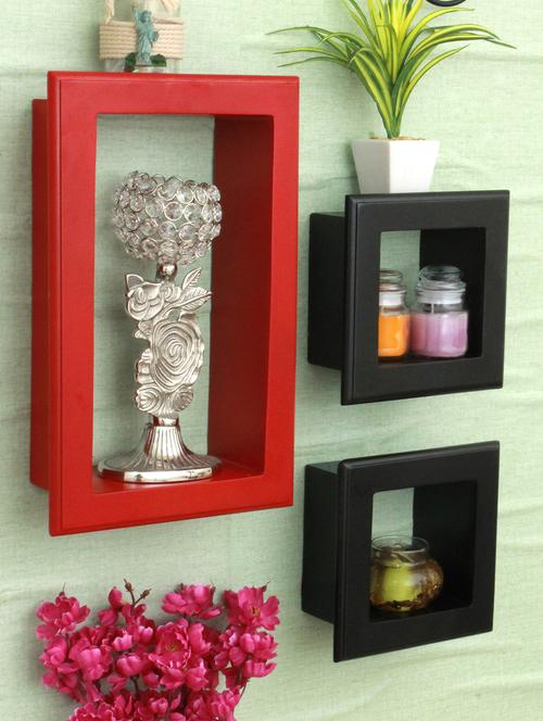 wall shelves w/frames (set of 3) - 16785636 - Very Small Image - 1