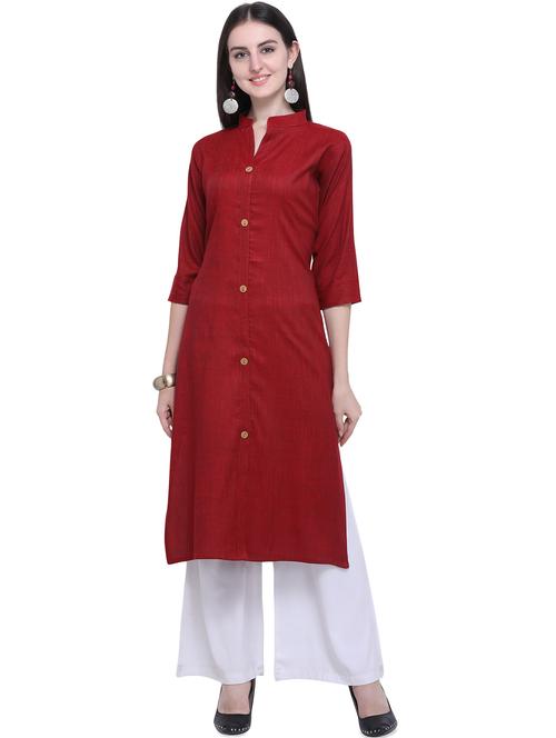 solid straight kurta - 16785706 - Very Small Image - 1