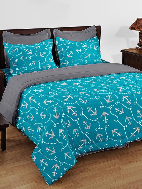 bed in a bag- 1 pc double bed comforter,1 pc double bedsheet, 2 pc pillow covers - 16785996 - Very Small Image - 1