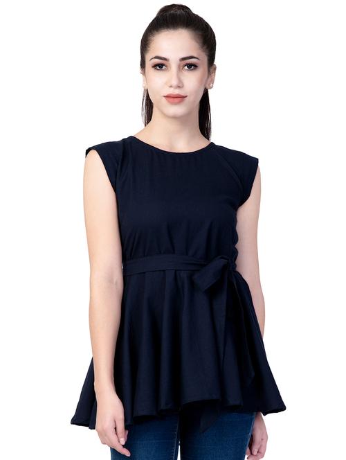 tie front solid a-line dress - 16787760 - Very Small Image - 1
