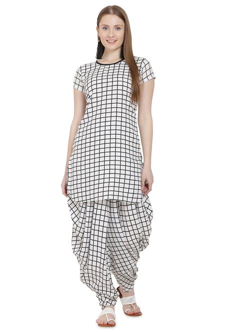 checkered kurta salwar set - 16787912 - Very Small Image - 1