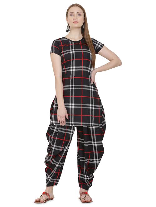 checkered kurta salwar set - 16787914 - Very Small Image - 1