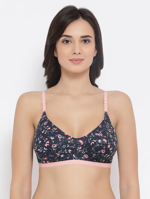 contrast strap floral bra - 16788094 - Very Small Image - 1