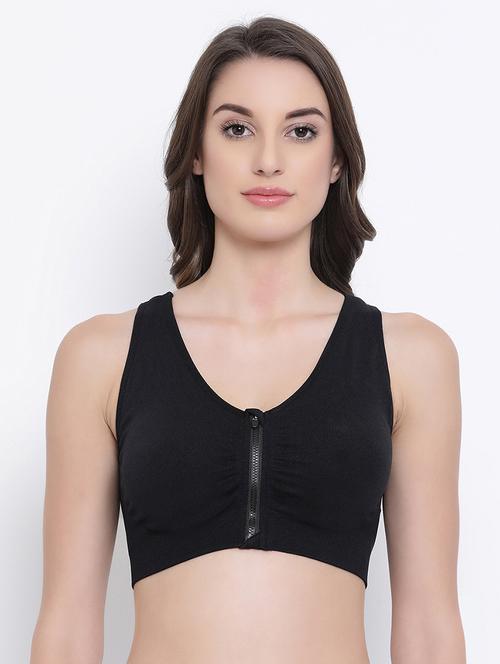 zip up front sports bra - 16788163 - Very Small Image - 1