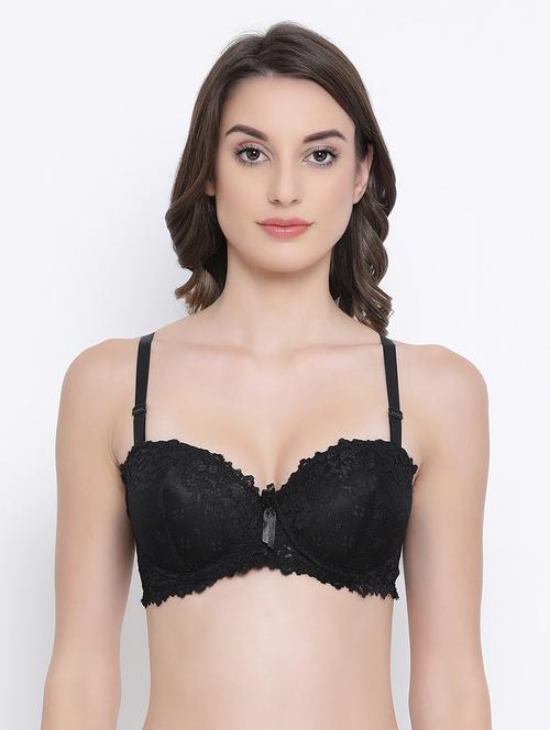 detachable strap lace push up bra - 16788173 - Very Small Image - 1