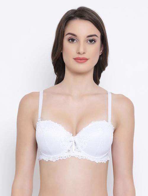 detachable strap lace push up bra - 16788174 - Very Small Image - 1