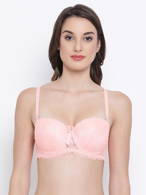 detachable strap lace push up bra - 16788217 - Very Small Image - 1