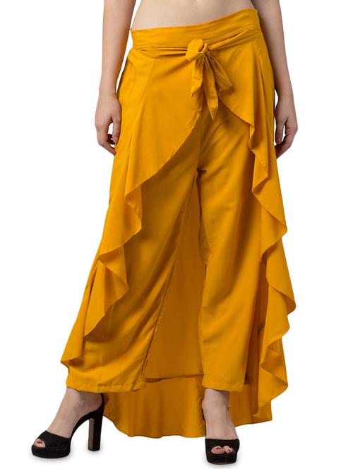 tie front ruffled palazzo - 16788530 - Very Small Image - 1