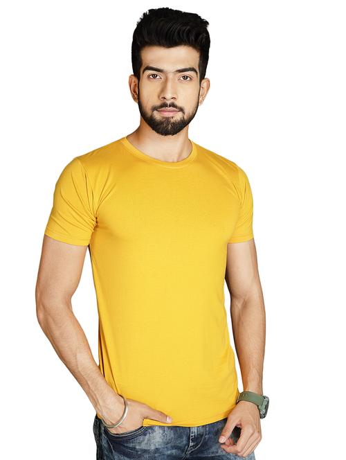 yellow solid t-shirt - 16789121 - Very Small Image - 1