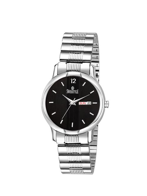 swisstyle day and date analog black dial men watch-ss-gr915-blk-slv-ch - 16791343 - Very Small Image - 1