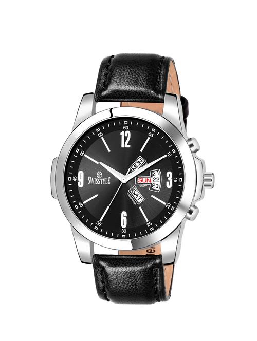 swisstyle day and date analog black dial men watch-ss-gr924-blk-blk - 16791352 - Very Small Image - 1