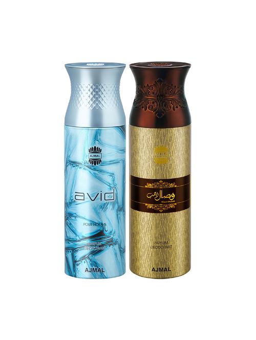 ajmal avid homme & wisal dhahab deodorant spray - for men (200 ml, pack of 2) - 16791444 - Very Small Image - 1