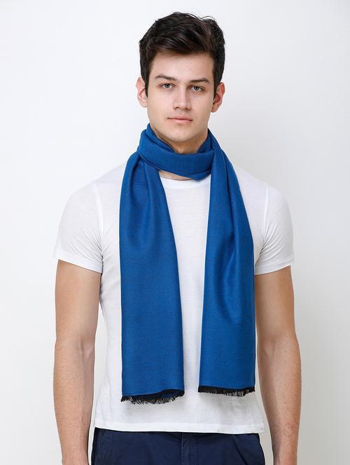 blue solid viscose muffler - 16791581 - Very Small Image - 1