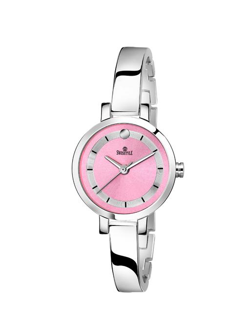 swisstyle pink dial analog women's watch-ss-lr105-pnk-slv-ch - 16791637 - Very Small Image - 1