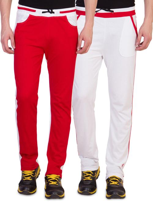 red and white full length track pants (set of 2) - 16791709 - Very Small Image - 1