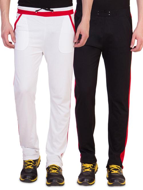 white and black side striped full length track pants (set of 2) - 16791748 - Very Small Image - 1