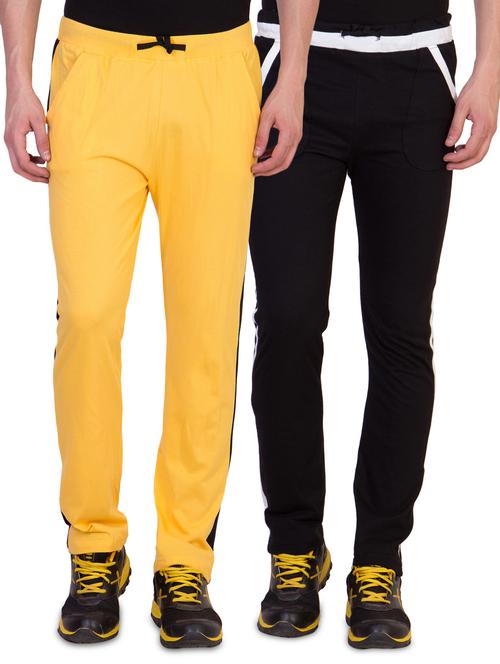 yellow and black side striped full length track pants (set of 2) - 16791750 - Very Small Image - 1
