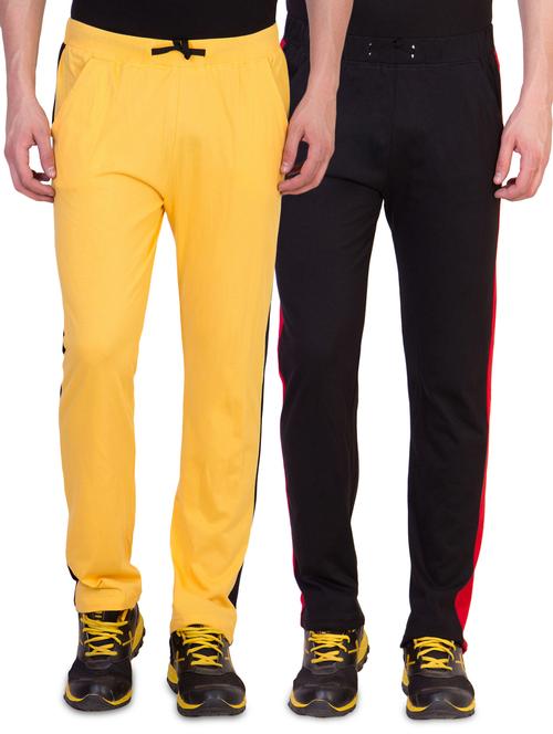 yellow and black side striped full length track pants (set of 2) - 16791755 - Very Small Image - 1