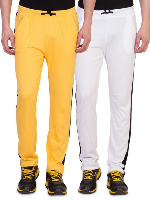 yellow and white side striped full length track pants (set of 2) - 16791759 - Very Small Image - 1