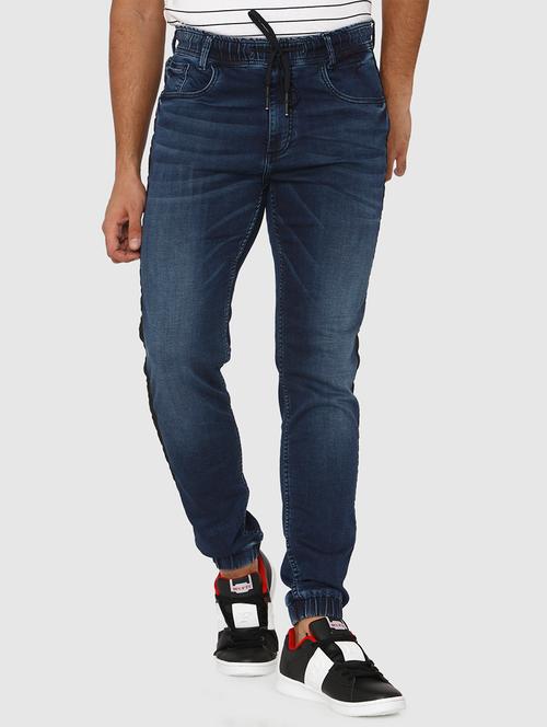 blue washed side taped jogger - 16792148 - Very Small Image - 1