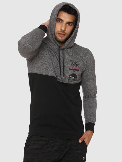 black color block sweatshirt - 16792257 - Very Small Image - 1