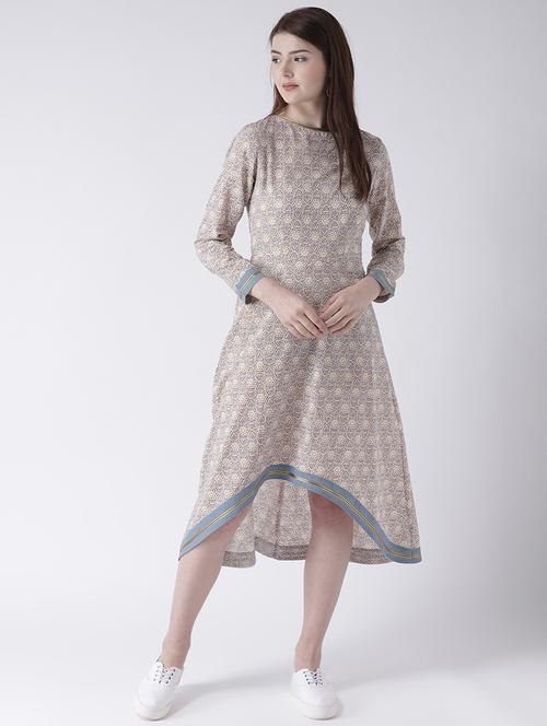 round neck asymmetric dress - 16792407 - Very Small Image - 1