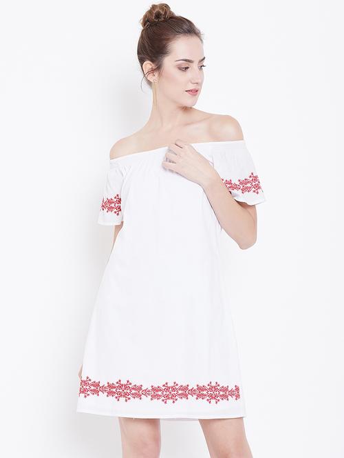 off shoulder a-line dress - 16792514 - Very Small Image - 1