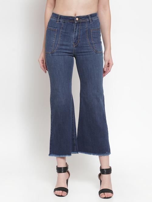 frayed hem bootcut jeans - 16793228 - Very Small Image - 1