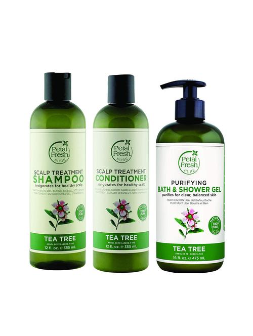 petal fresh tea tree shampoo+conditioner+shower gel combo - 16793328 - Very Small Image - 1