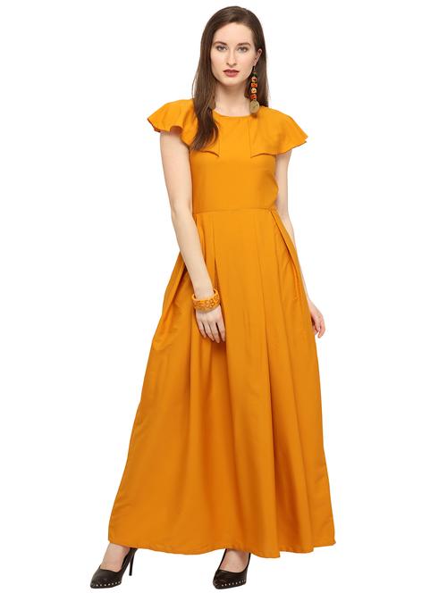 cape sleeved solid a-line dress - 16793461 - Very Small Image - 1