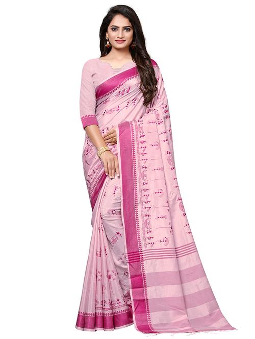 embroidered bordered saree with blouse - 16794035 - Very Small Image - 1