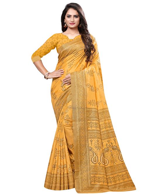 conversational printed saree with blouse - 16794037 - Very Small Image - 1