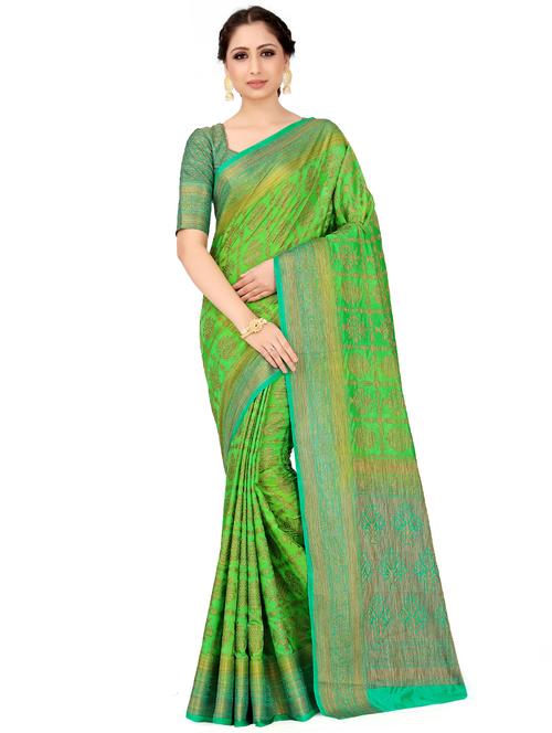 self design patola saree with blouse - 16794305 - Very Small Image - 1