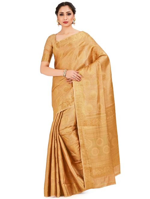 floral kanjivaram saree with blouse - 16794323 - Very Small Image - 1