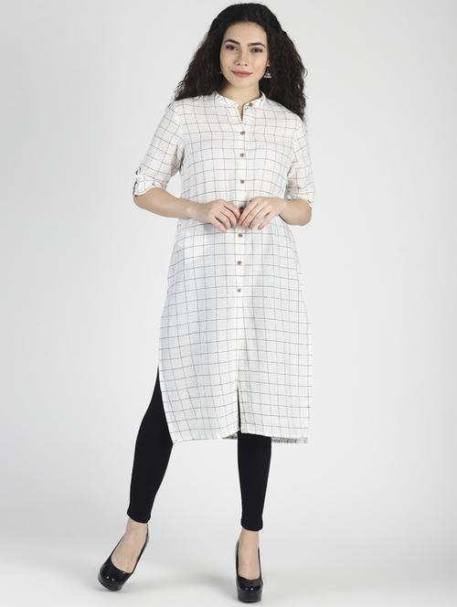 check print straight kurta - 16794455 - Very Small Image - 1