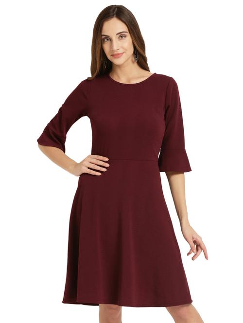 flute sleeved a-line dress - 16794474 - Very Small Image - 1