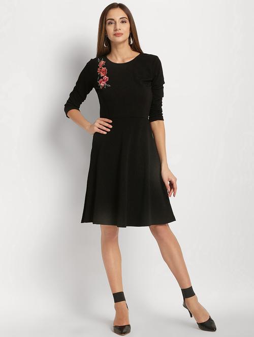 floral embroidered a-line dress - 16794475 - Very Small Image - 1