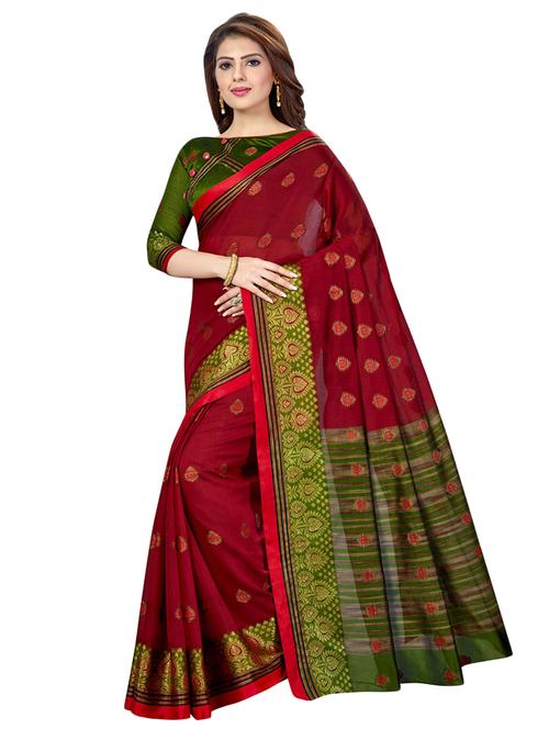 ethnic motif banarasi saree with blouse - 16795942 - Very Small Image - 1