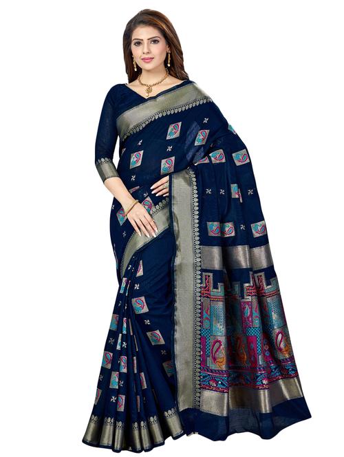 self design baluchari saree with blouse - 16795967 - Very Small Image - 1