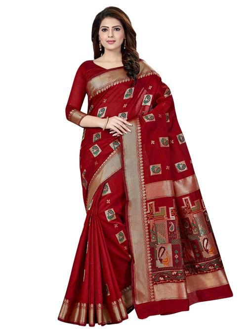 self design baluchari saree with blouse - 16795968 - Very Small Image - 1