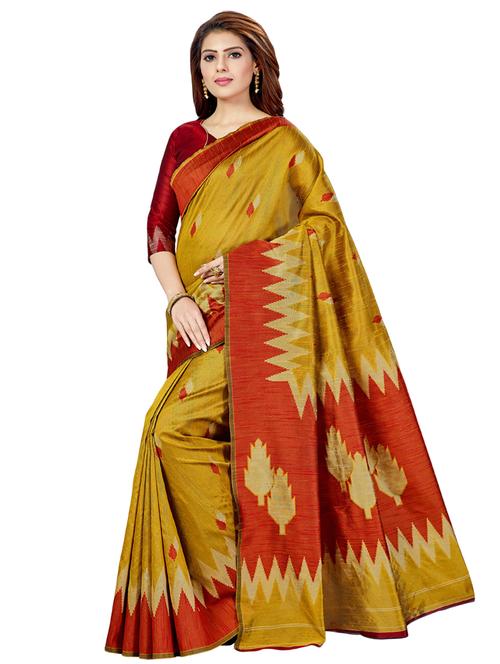 self design banarasi saree with blouse - 16795973 - Very Small Image - 1