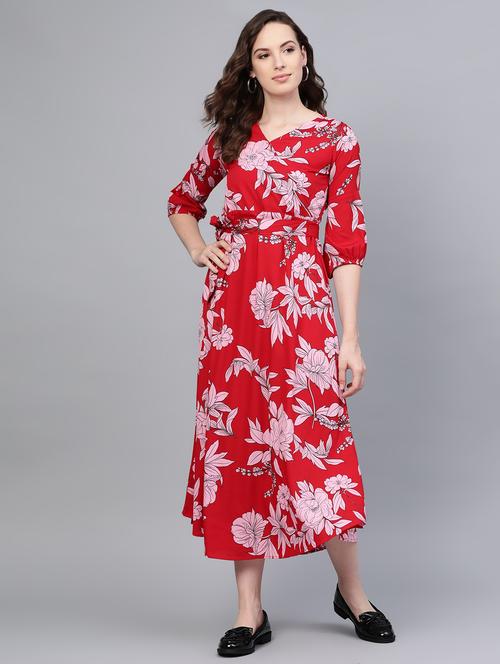 tie front floral maxi dress - 16797628 - Very Small Image - 1