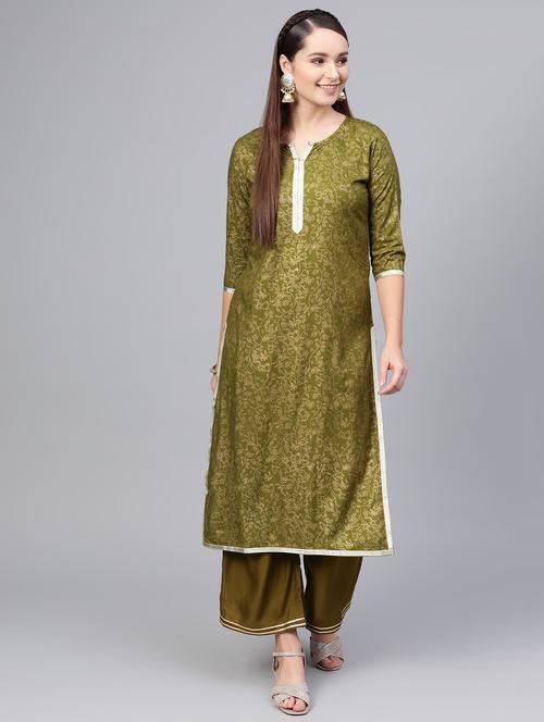 floral kurta palazzo set - 16797667 - Very Small Image - 1