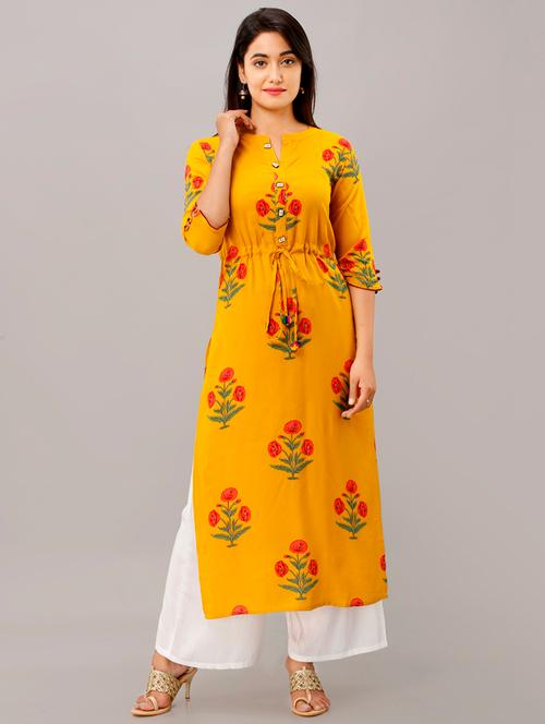 floral kurta palazzo set - 16797710 - Very Small Image - 1
